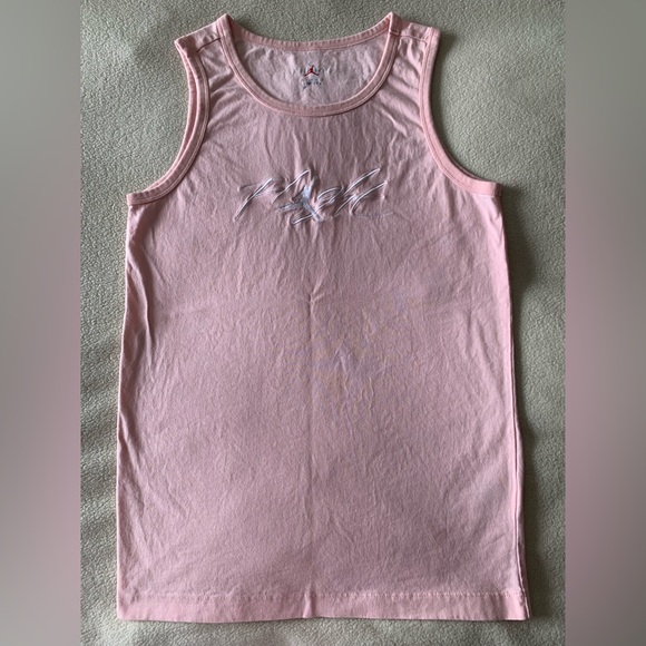 Jordan Tops - Jordan Women's Pink 100% Cotton Sleeveless Round Neck Tank Top